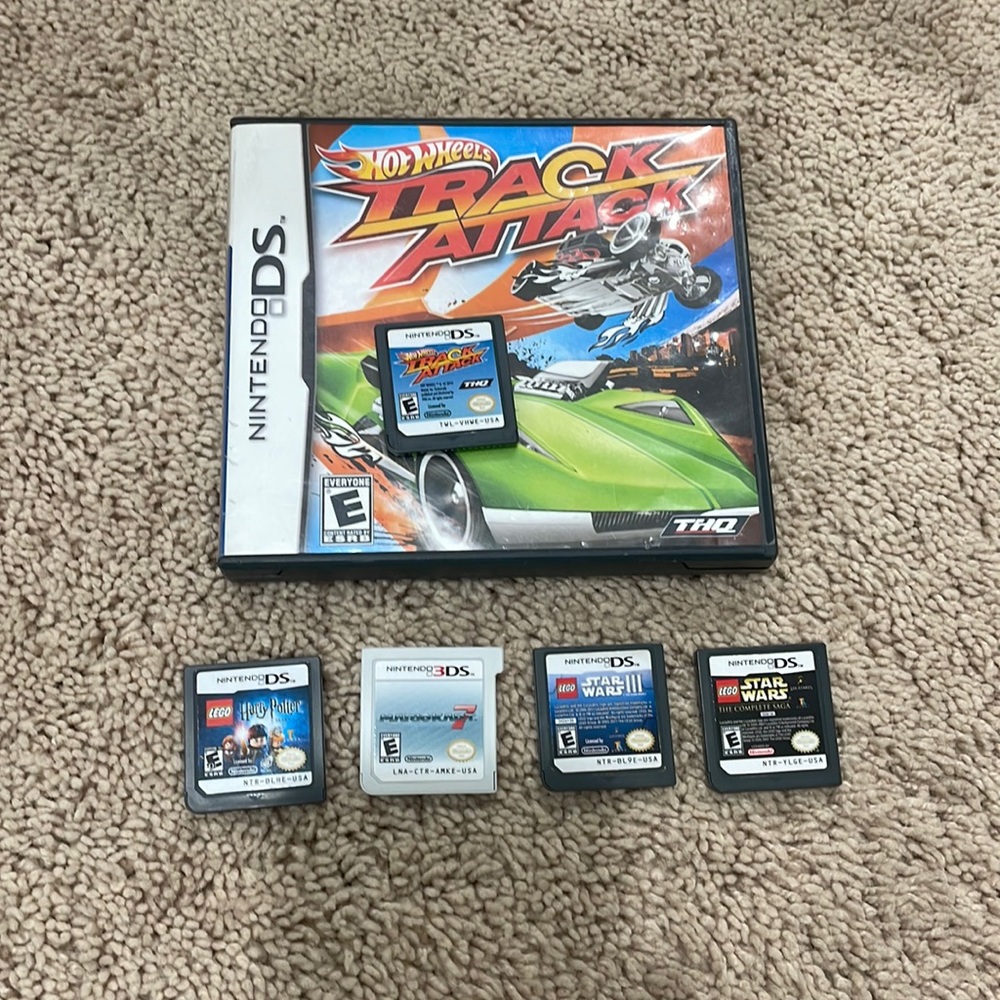 Nintendo DS game lot Star Wars Mario kart 7 Harry Potter track attack etc great